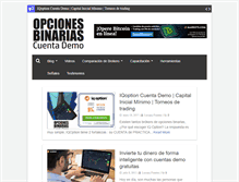 Tablet Screenshot of opcionesbinariascuentademo.com